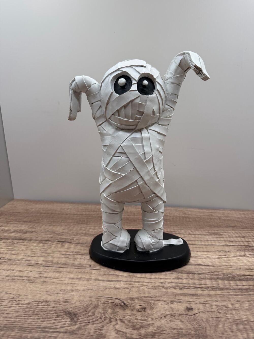 Cute Halloween Mummy Figurine Statue-Tabletop Decor-White Bandage -Spooky 11”